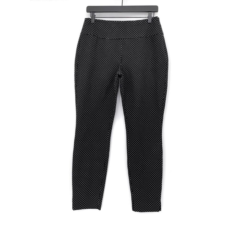 CABI Seaside Chic Dot Trouser Crop Pant Black White 6